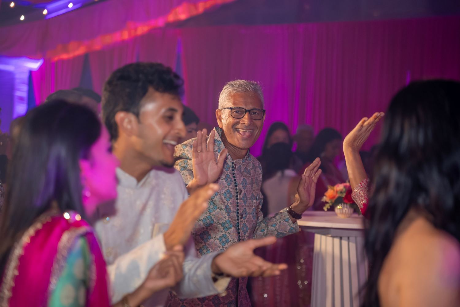 A guest joining the dance