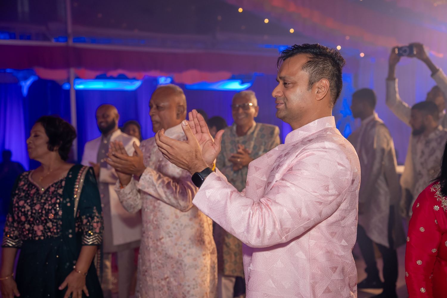 Guests applauding